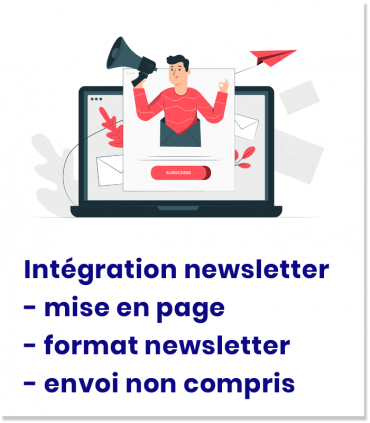 Intégration de votre contenu au format newsletter